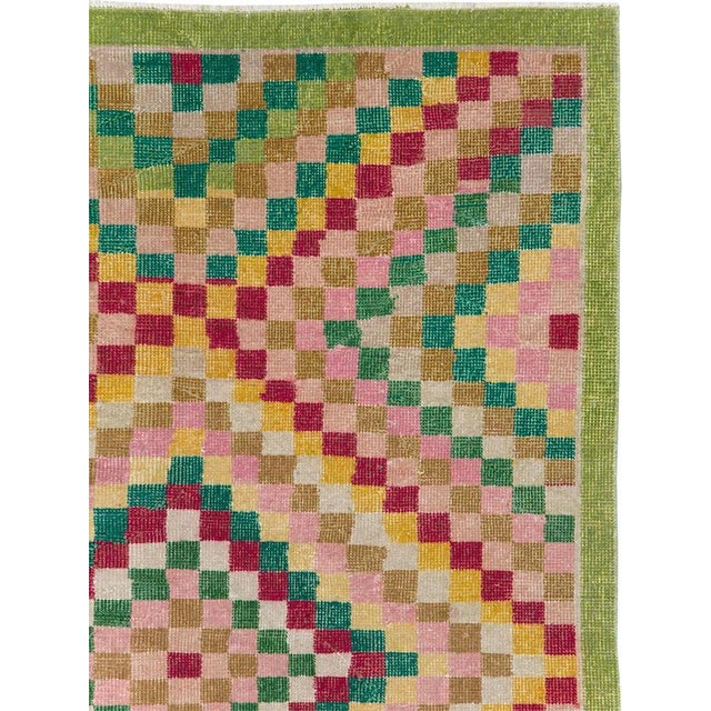 Mid-Century Modern Galerie Shabab Collection Mid-20th Century Turkish Anatolian Art Deco Rug For Sale - Image 3 of 10
