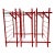 Vintage Red Metal Wine Racks by Blot Galland - Made in France For Sale
