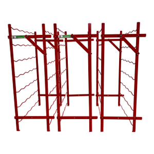 Vintage Red Metal Wine Racks by Blot Galland - Made in France - Set of 3