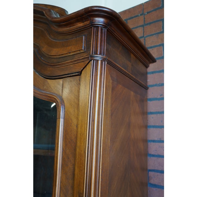 Antique French Rococo Glass Front Armoire For Sale - Image 9 of 11