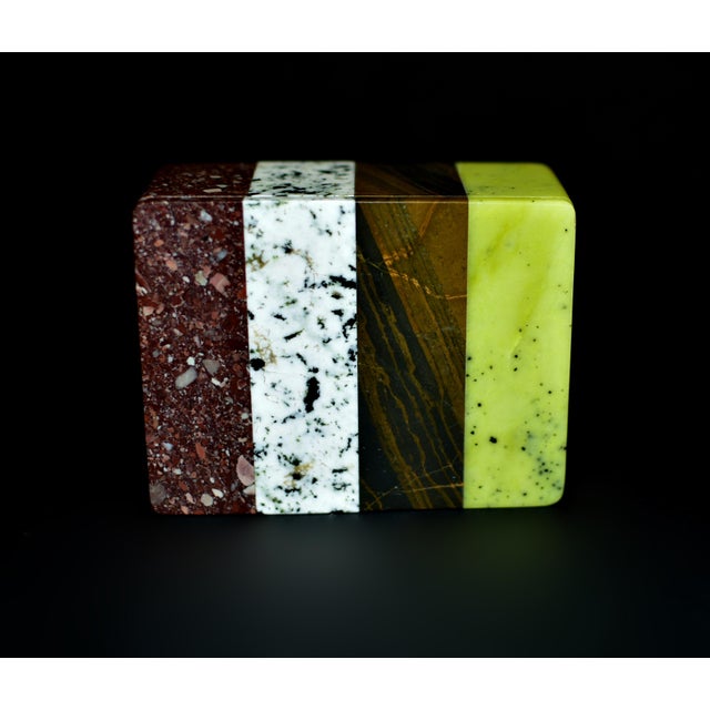 Gemstone Gemstone Box Four Natural Stones Rare K3 Jasper Green Serpentine For Sale - Image 7 of 10