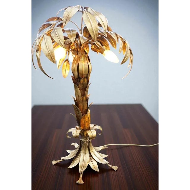 Hollywood Regency Palmtree Table Lamp by Hans Kögl, 1980s For Sale - Image 4 of 18