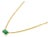 Natural Zambian Emerald Necklace in 14k Solid Yellow Gold For Sale