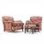 George Smith Kilim Lounge Chairs - Pair with Ottoman Each chair measures: 33 wide x 41 deep x 33 high, with a seat height...