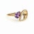 Pear amethyst 14k gold ring. Amethyst gold ring. Genuine amethyst ring. Open ended ring. Adjustable gold ring. February...