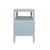 Matthew Izzo Home Douglas Textured Light Blue Linen Two Drawer Side Table With Open Shelf and Polished Brass Knobs For Sale In New York - Image 6 of 8