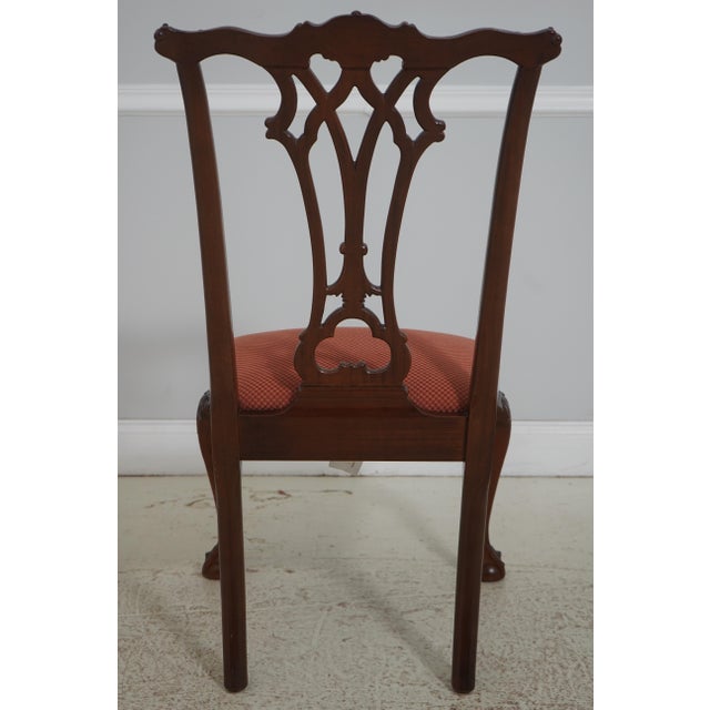 Set of 8 American Drew Chippendale Mahogany Dining Chairs For Sale - Image 4 of 18