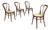 Italian Chairs in Wood and Straw, 1900s, Set of 4 For Sale