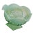 Jefferson Glass Beaded Fan Style Green Opalescent Candy Dish Compote Bowl 4567b For Sale