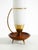 Large Mid-Century Modern Table Lamp in Brass and Teak with Frosted Glass Shade, 1950s For Sale - Image 13 of 18