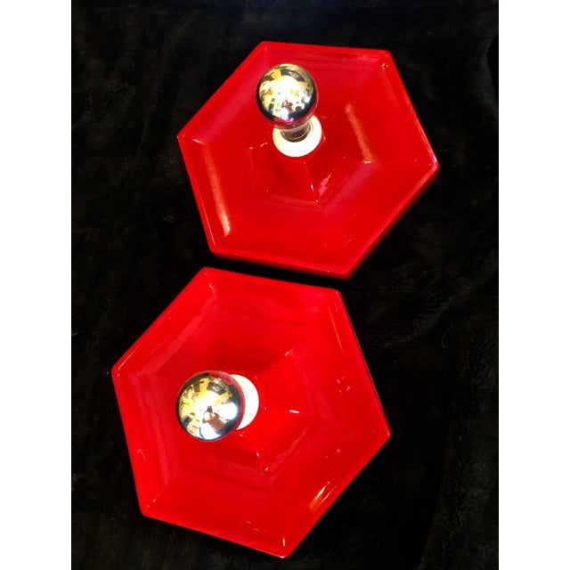 Porcelain Wall Lights by Igniaco Riera for De Llum, 1970s, Set of 2 For Sale - Image 3 of 6