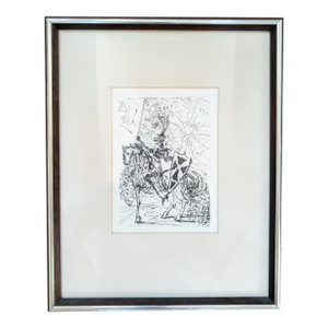 Mid-Century Modern Etching Engraving "El Cid" Print by Salvador Dali