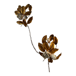 1950s Italian Gilt and Enamel Wall Sconces - a Pair