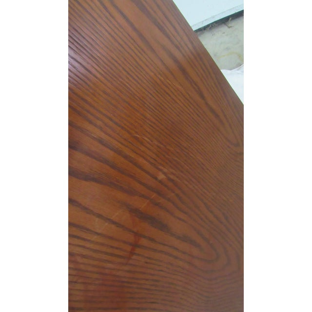 1980s Mission Oak Dining Room Table Kitchen Pennsylvania Pa House For Sale - Image 10 of 13