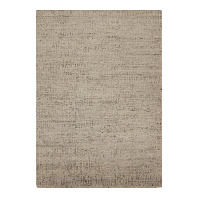Rug & Kilim’s Modern Textural Rug in Beige and Brown Salt and Pepper Tones For Sale