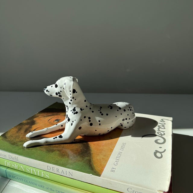 1960s 1960s Hand Painted Ceramic Dalmatian Dog Figurine For Sale - Image 5 of 7