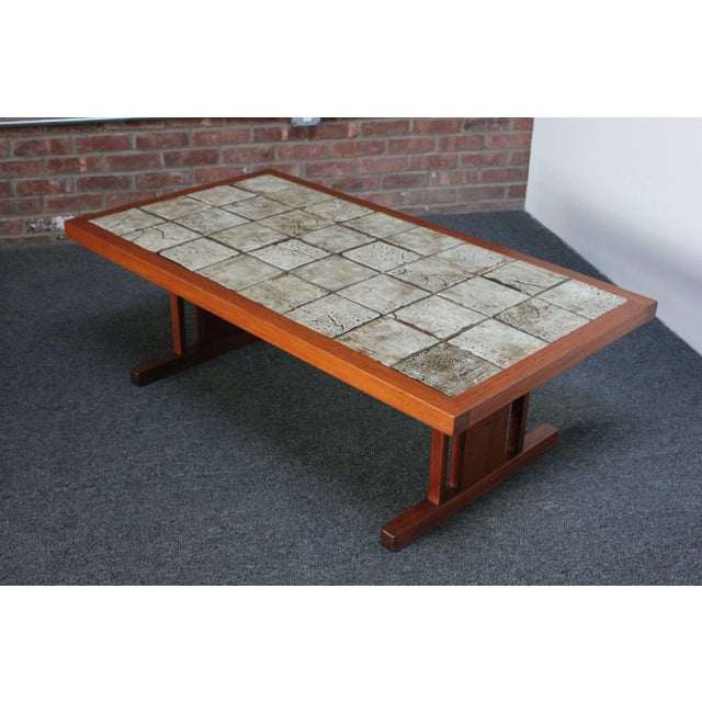 Danish Modern Ceramic Tile and Teak Coffee Table by Ox Art for Trioh For Sale - Image 13 of 13