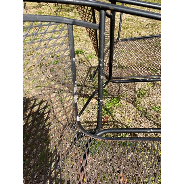 Metal 1960s Vintage Wrought Iron Patio Chairs in the Style of Russell Woodard - a Pair For Sale - Image 7 of 13