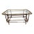 Classic Faux Bamboo Brass & Glass Tray Top Coffee Table For Sale