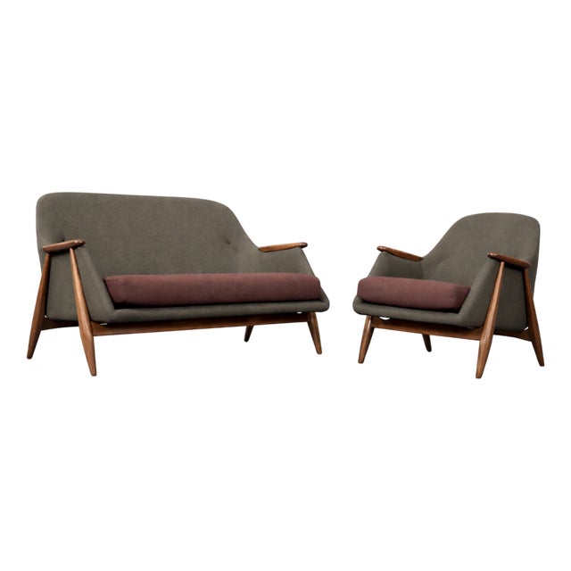 Mid-Century Modern Pallas Living Room Set by Svante Skogh for Asko, Finland, 1950s, Set of 2 For Sale
