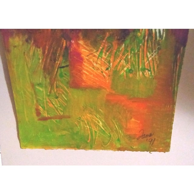 Contemporary 1990s Tama Greenberg Abstract Original Collage For Sale - Image 3 of 4