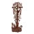 An exceptional, unique, and highly detailed Tramp Art crucifix featuring a metal corpus; the cross is handmade from pieces...