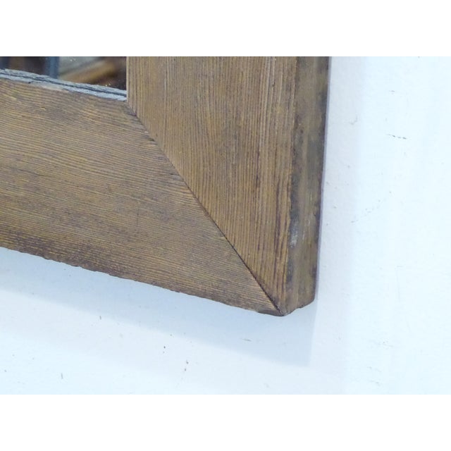 Mid 20th Century Vintage Weathered Wood Mirror For Sale - Image 5 of 5