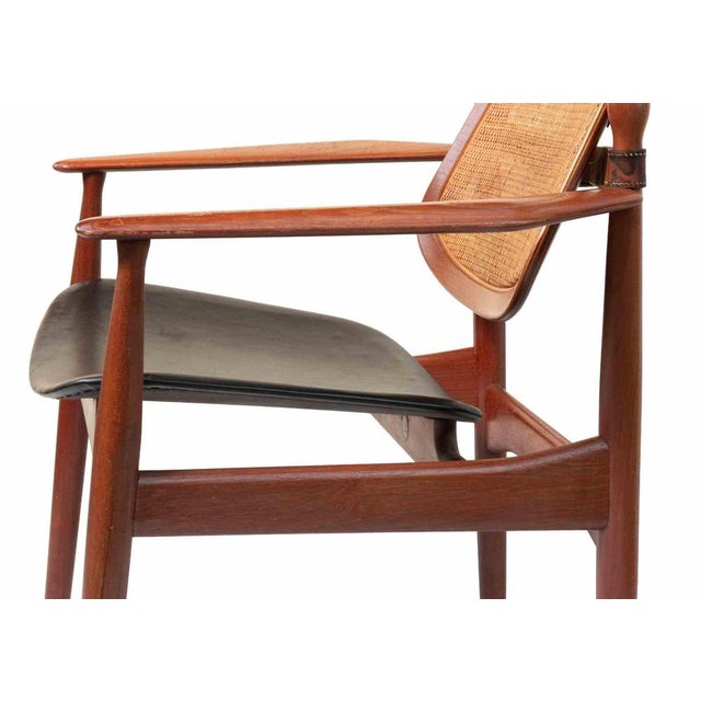 Wood Danish Model 186 Armchair in Teak and Leather by Arne Vodder, 1950s For Sale - Image 7 of 8