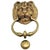 Vintage English Brass Lion Door Knocker For Sale - Image 4 of 11
