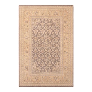 Boho Chic Gray/Gold Wool Rug - 6'3'' X 8'11'' For Sale