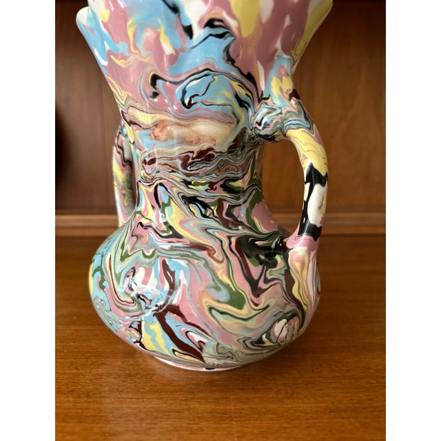 1960s Marblized Glazed Vase. Marble Glaze. Mephis Style For Sale - Image 9 of 9