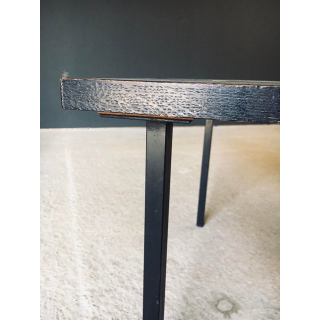 Metal Mid-Century Studio Ceramic Tile Coffee Tabe, Belgium, 1960s For Sale - Image 7 of 17