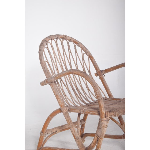 Vitage Wicker Armchair by Unknown for Unknown, 1950 For Sale - Image 6 of 13