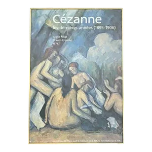 1978 Grand Palais Paul Cezanne Bathers Exhibition Poster, Framed