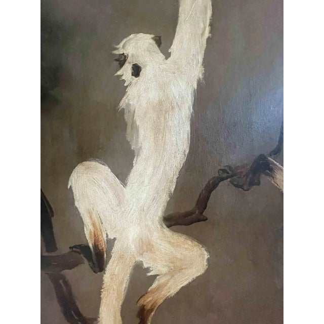 Wood Antique Folding Screen - Large Wooden Hand Painted For Sale - Image 7 of 12