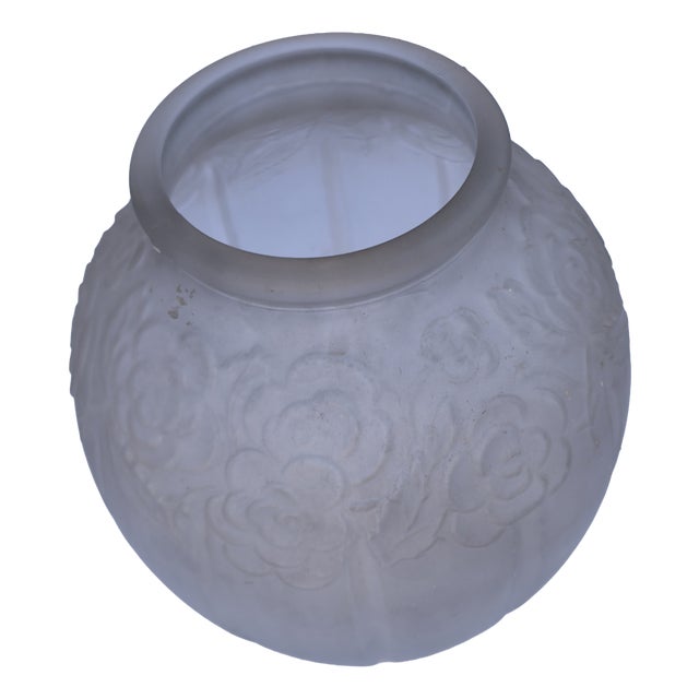 Art Deco Vase with Floral Motif, 1930s For Sale