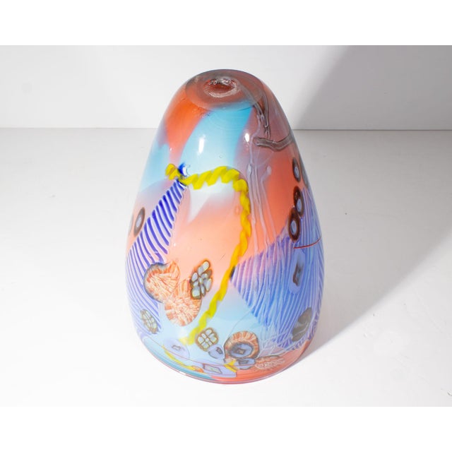 Glass Colorfield Art Glass Vase Wes Hunting For Sale - Image 7 of 9
