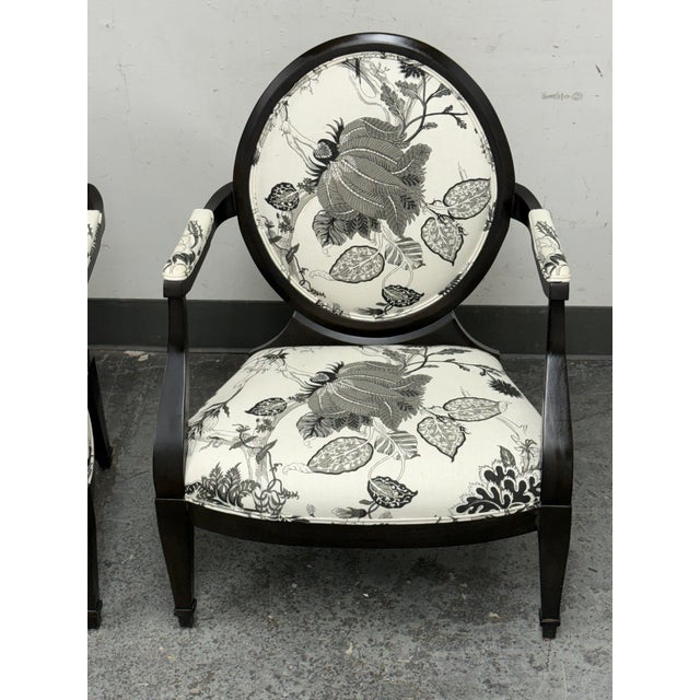Kravet Furniture Truro Oval Back Armchairs, Pair For Sale In San Francisco - Image 6 of 12