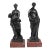 Antique 19th Century French Neoclassical Grand Tour Bronze Figures of the Seasons on Rouge Marble - a Pair For Sale