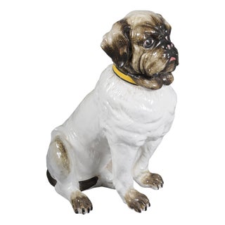 Ceramic Pug Dog Figurine, England, 20th Century For Sale