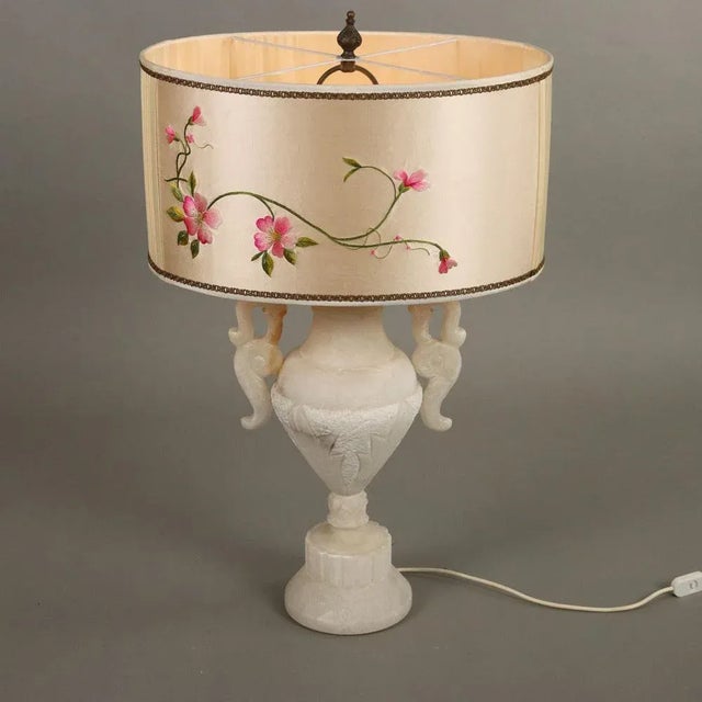 Vintage Alabaster Table Lamp For Sale - Image 10 of 10