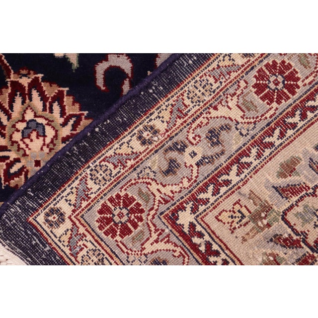 Textile Floral 1990's Pak-Persian Blue/Gray Wool Rug - 8'2'' X 10'0'' For Sale - Image 7 of 9