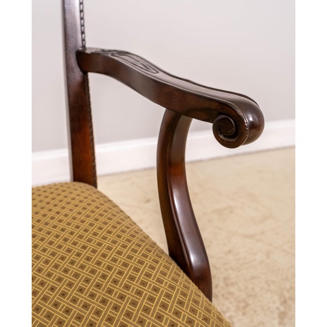 Set of 8 Henredon Chippendale Mahogany Dining Room Chairs For Sale - Image 14 of 16