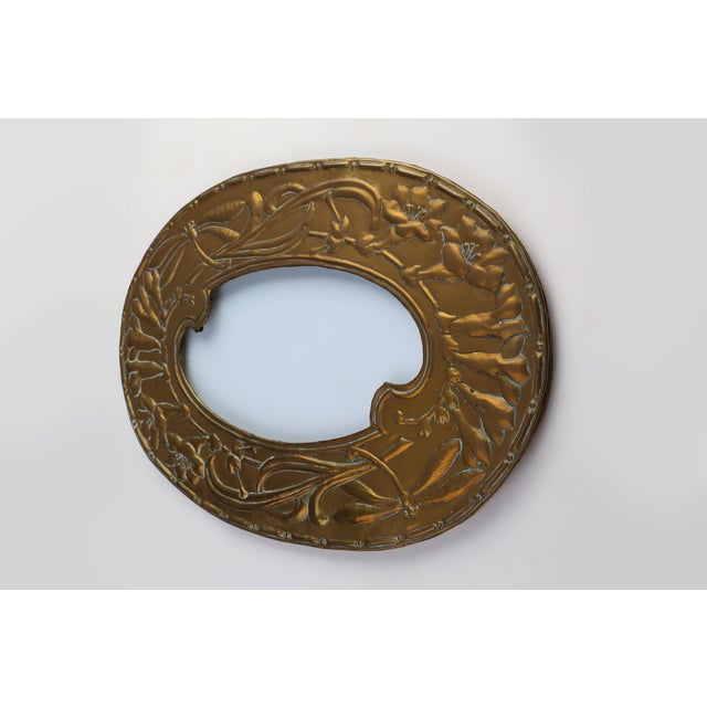 Art Nouveau Belgian Copper and Glass Photo Frame, 1910s For Sale - Image 5 of 11