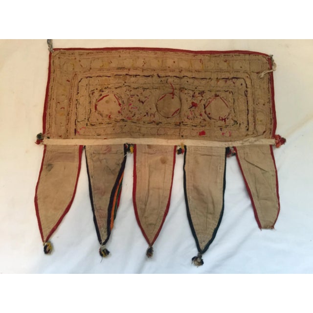 Indian Embroidered Mirror Valance For Sale In Los Angeles - Image 6 of 7
