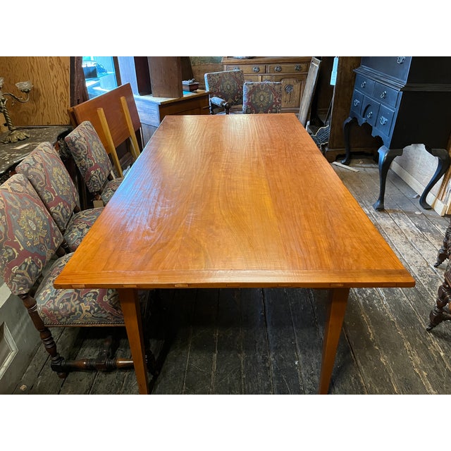 Custom Made Cherry Wood Dining Table With Extensions Chairish