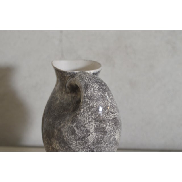 Vintage French Handcrafted Ceramic Pitcher, 1950s For Sale - Image 6 of 9