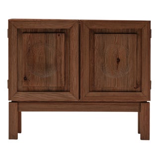 Brutalist Two-Door Sideboard, 1970s For Sale