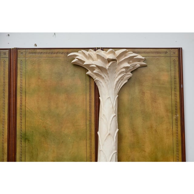 White Mid 20th Century Hollywood Regency Palm Tree Wall Torchères, Dorothy Draper Inspired - a Pair For Sale - Image 8 of 12