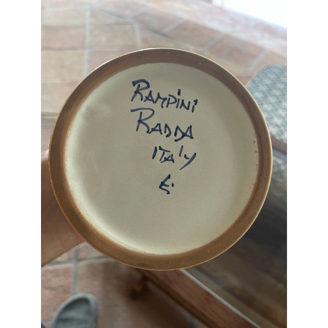 Workaday Handmade Vintage Handmade Rampini Italy Lemons Ceramic Cruet Set & Wine Cooler - 6 pcs For Sale - Image 4 of 10